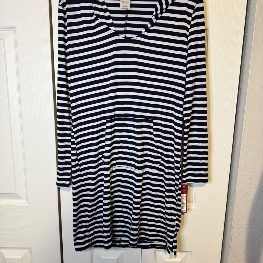 Merona‎ Navy and White Striped Dress